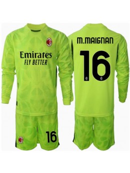 AC Milan Mike Maignan #16 Målvakt Replika Tredje Kläder Barn 2024-25 Långärmad (+ byxor)